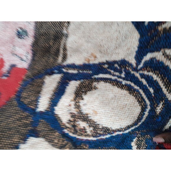 Vintage 1993 Coca Cola Santa With Toy Trains Drinking Coke  Tapestry Blanket - Picture 6 of 7